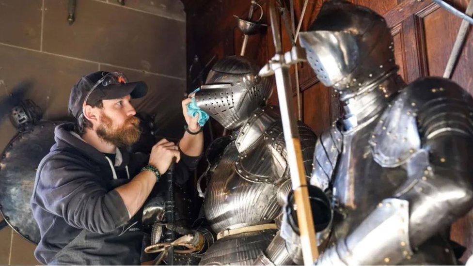 Archeologist Digged Old Knight Armor